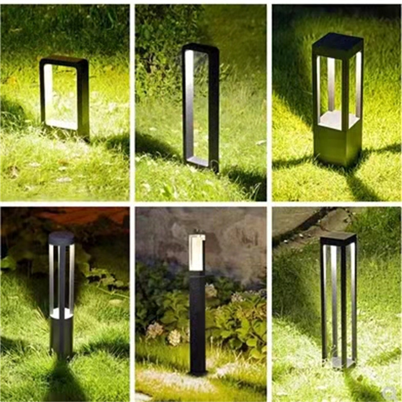 60cm 80cm Waterproof Solar Garden Light Landscape Pathway Highlight Modern LED Bollard Post Light Outdoor LED Lawn Light