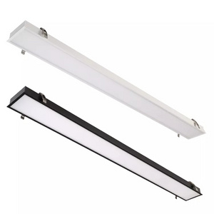 Embedded grille long strip light shell concealed hotel recessed linear light  washing wall tube spotlight