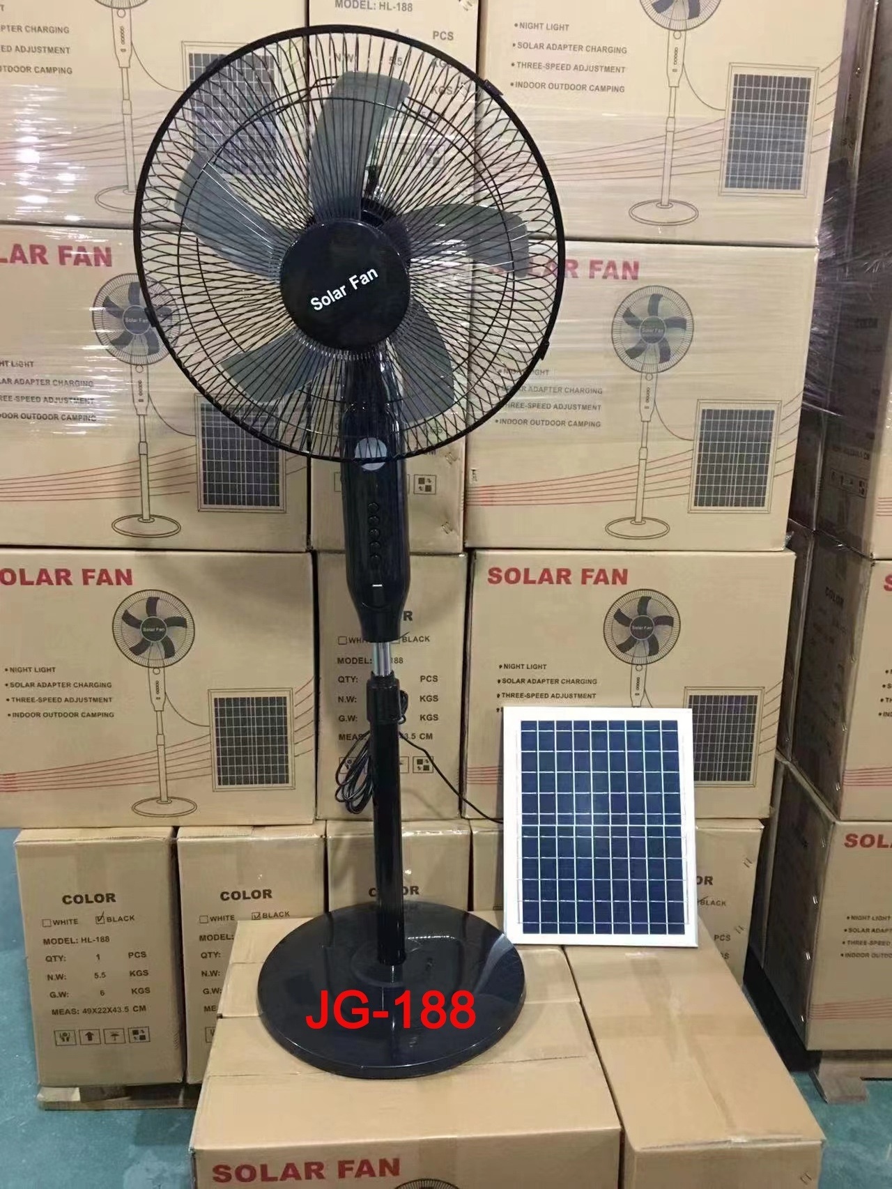 Rechargeable USB Indoor Outdoor 18 Inch Solar Powered Fans For Home