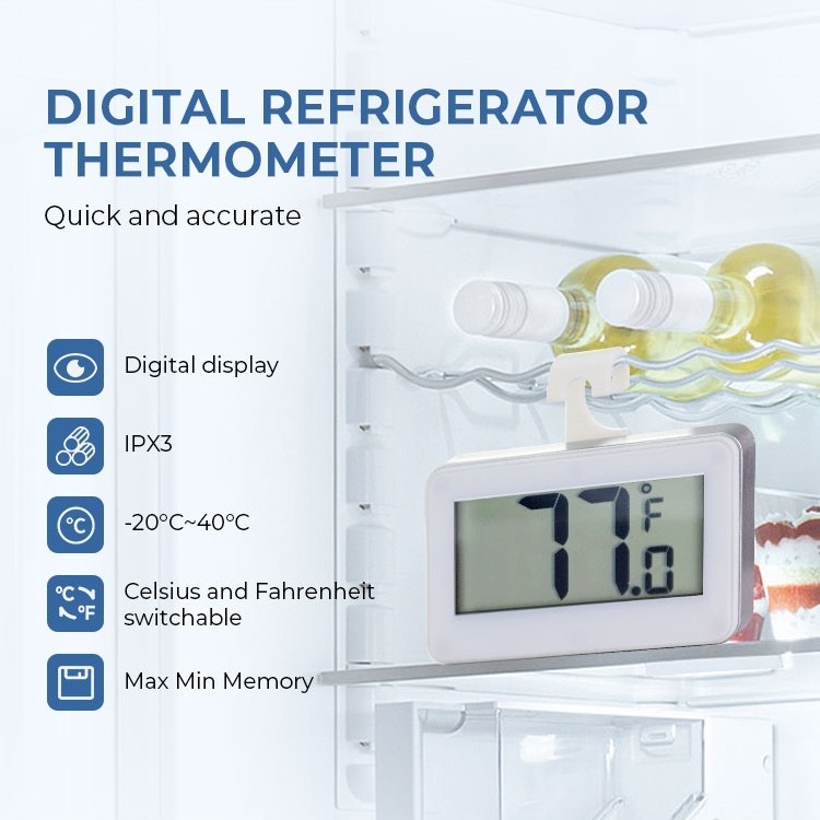 Digital Temperature Instruments Freezer Temperature Refrigerator Thermometer