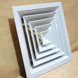 Aluminum Opposed Blade Damper Square Ceiling Air Diffuser Decorative Air Ceiling Diffusers