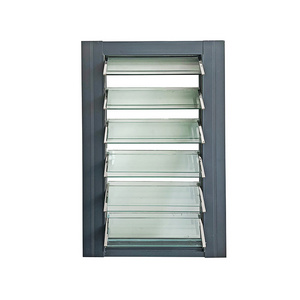 Aluminum louver window shutter folding screen Aluminum Frame Shutter Louver Window   glass shutters