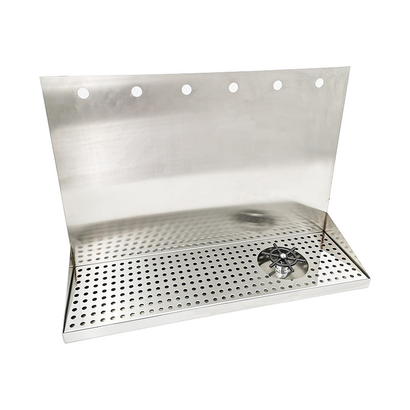 GHO stainless steel OEM Beer tap wall and drip tray integrated