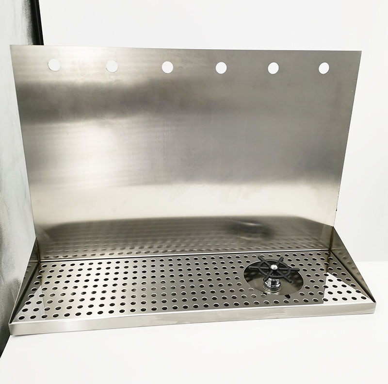 GHO stainless steel OEM Beer tap wall and drip tray integrated