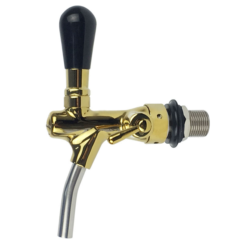 GHO Golden PVD G5/8 Adjustable Flow Control Beer Dispenser Tap Faucet