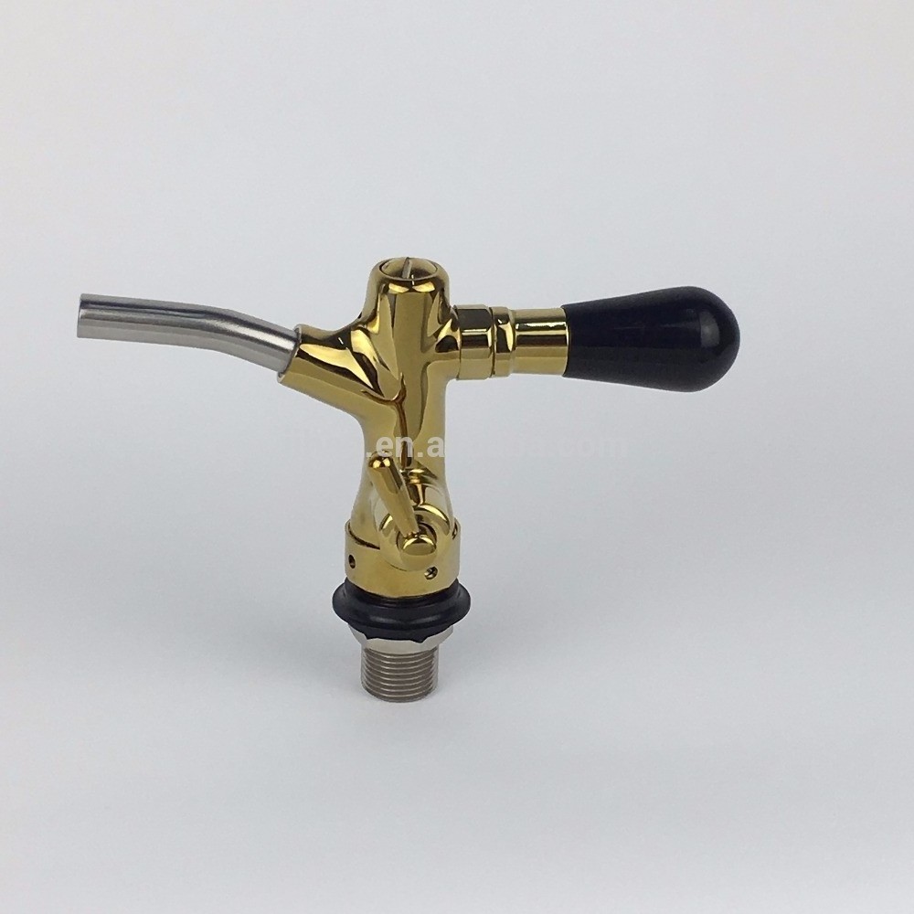 GHO Golden PVD G5/8 Adjustable Flow Control Beer Dispenser Tap Faucet