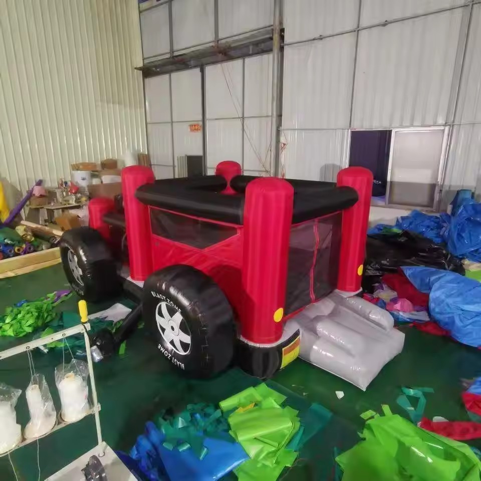 Inflatables Custom mini home party slide Inflatable car bouncer children ball pool for Sale