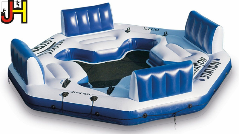 Huge Inflatable 6 Person Places Lake Pool River Floating Island Raft