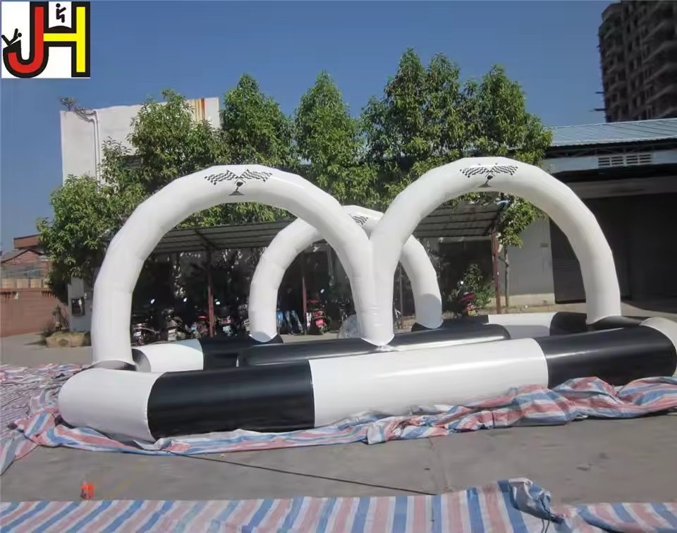 Airtight Inflatable Speedway Go Kart Race Track Inflatable Race Car Circuit Human Zorb Ball Race Track For Sale