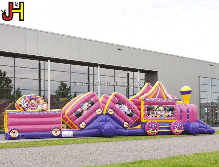 inflatable train tunnel obstacle entrance circus train tunnel inflatable obstacle course for kids