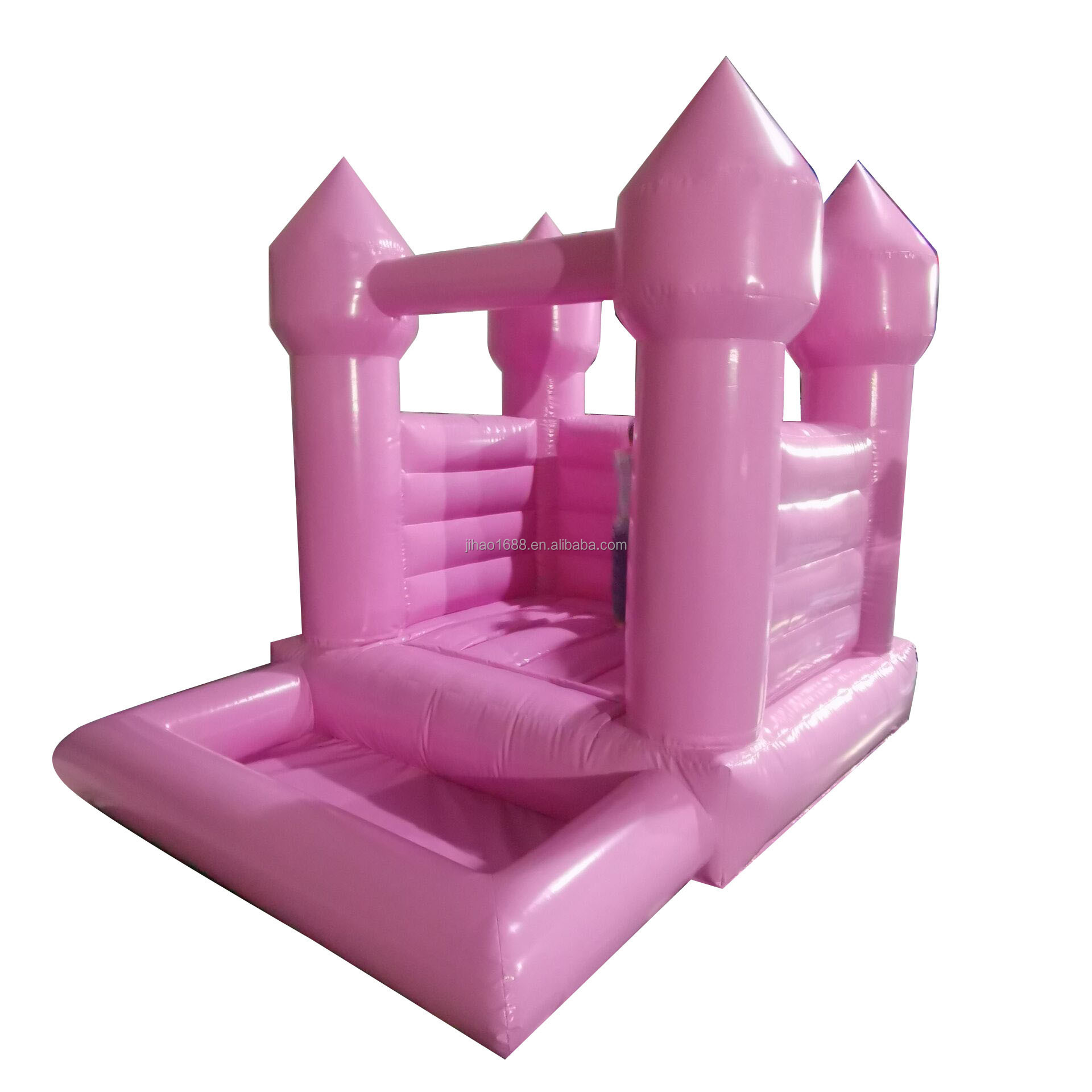 White toddler bounce house with ball pool  Mini inflatable bounce castle for rental