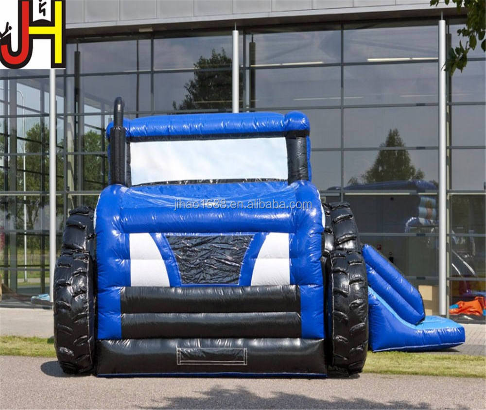 Inflatable Tractor Bouncer Castle With Slide Inflatable Tractor Bounce house