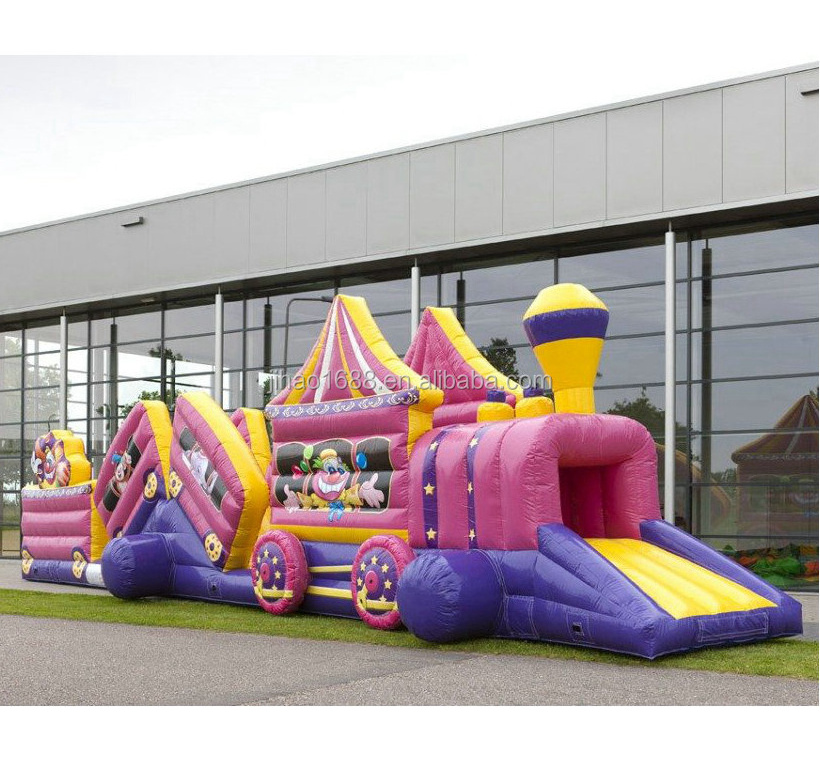 inflatable train tunnel obstacle entrance circus train tunnel inflatable obstacle course for kids