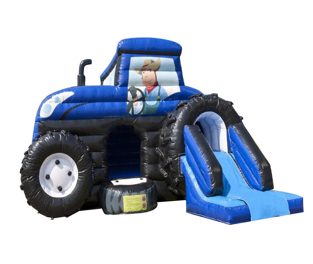 Inflatable Tractor Bouncer Castle With Slide Inflatable Tractor Bounce house