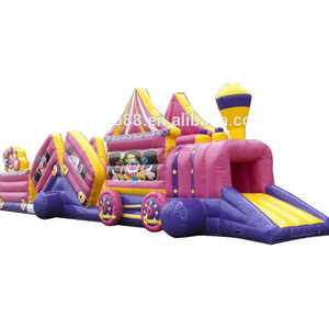 inflatable train tunnel obstacle entrance circus train tunnel inflatable obstacle course for kids