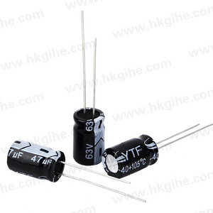 BOM list Temperture Resistance High Voltage Av Aluminum 47uf 63v Electrolytic Capacitor For Ceiling Fan in stock