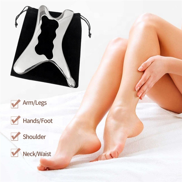 Medical 304 Stainless Steel Gua Sha Board Massage Tool Scraper Metal Gua Sha Tool