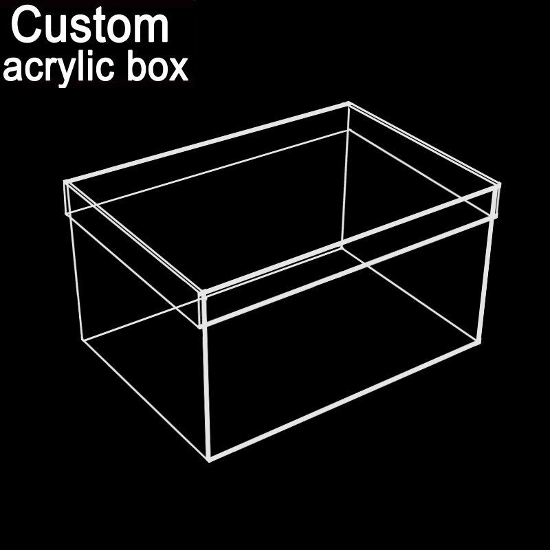 Acrylic box custom clear plexiglass acrylic display 5side box with lid/sliding lid Poke Poking mon Card Booster display box case