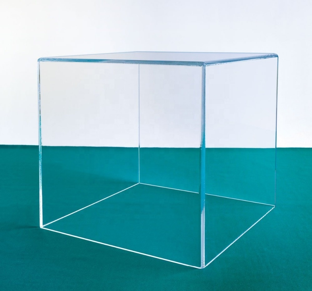 Wholesale Acrylic 5 Sided Box clear acrylic angled display cube boxes