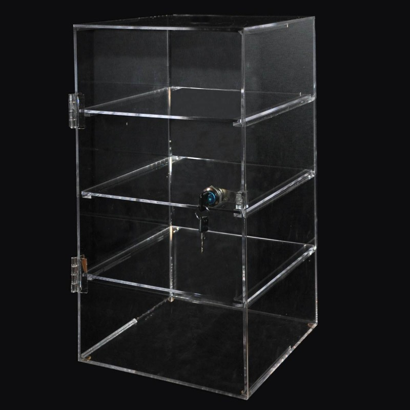 Wholesale offer ECO-Friendly PMMA display case / acrylic shelf display box with lock