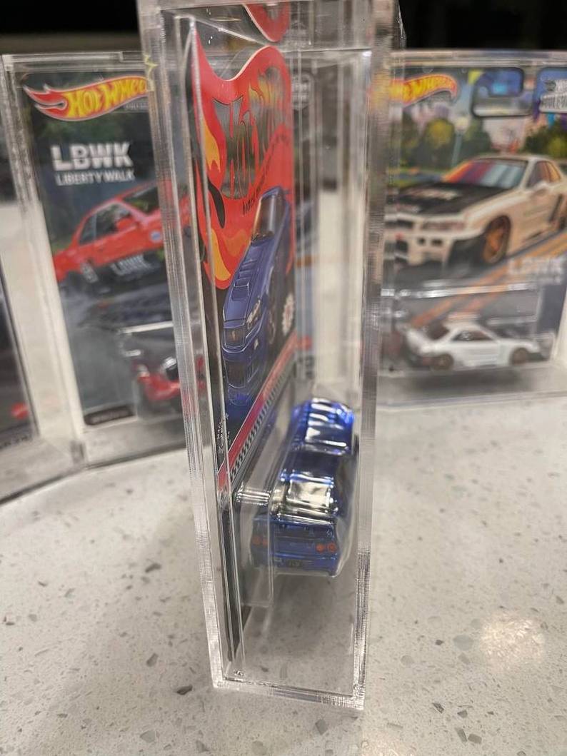 Customized Clear HOT WHEELS Carded Tall Card Acrylic Display Cases Acrylic Car Case for Hot Wheels