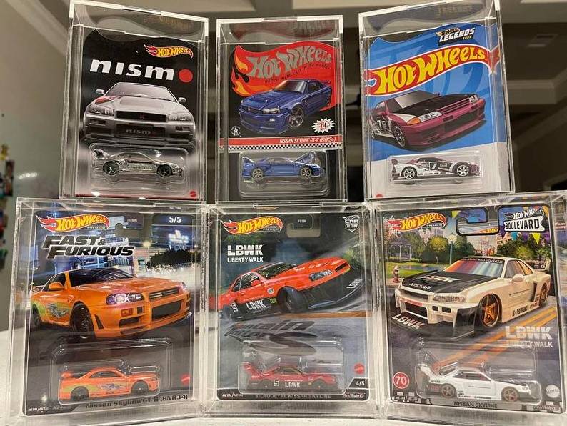 Customized Clear HOT WHEELS Carded Tall Card Acrylic Display Cases Acrylic Car Case for Hot Wheels