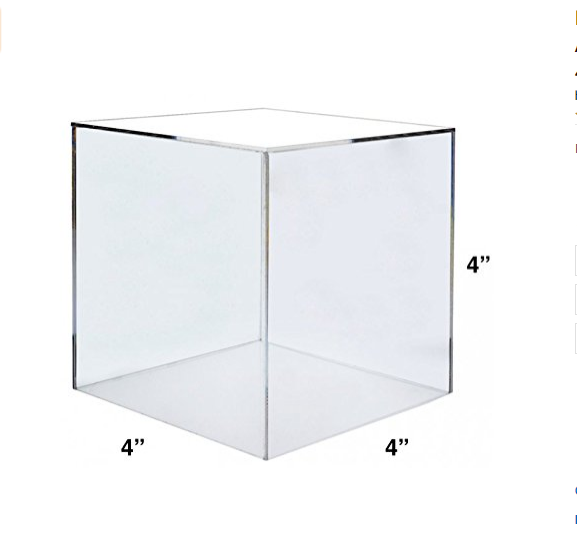 Premium Crystal Clear Acrylic 5 Sided Display case 2