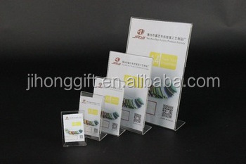 4x6 acrylic revolving menu holder/ three sides acrylic rotate table stand menu holder/ clear acrylic menu holder