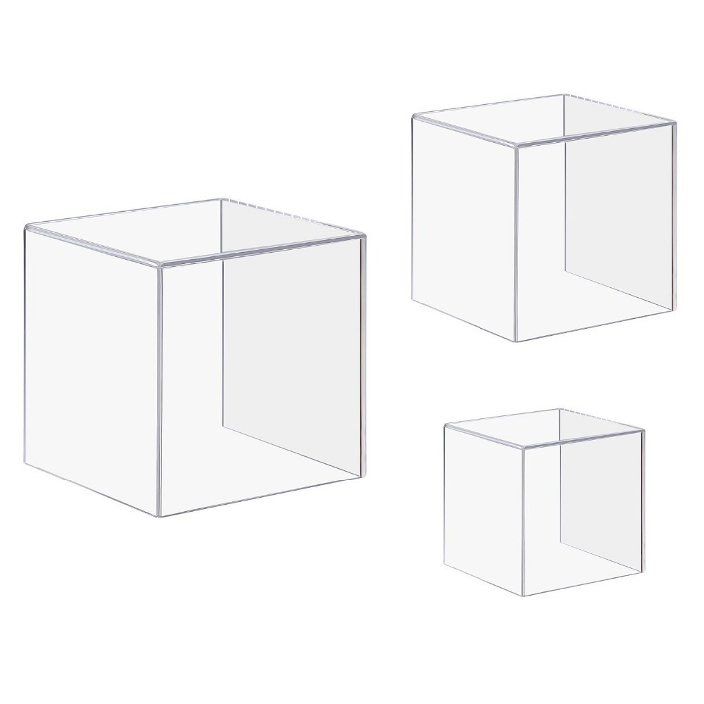 Acrylic Display Case display box 4 Sided Acrylic Cube Museum Box Case