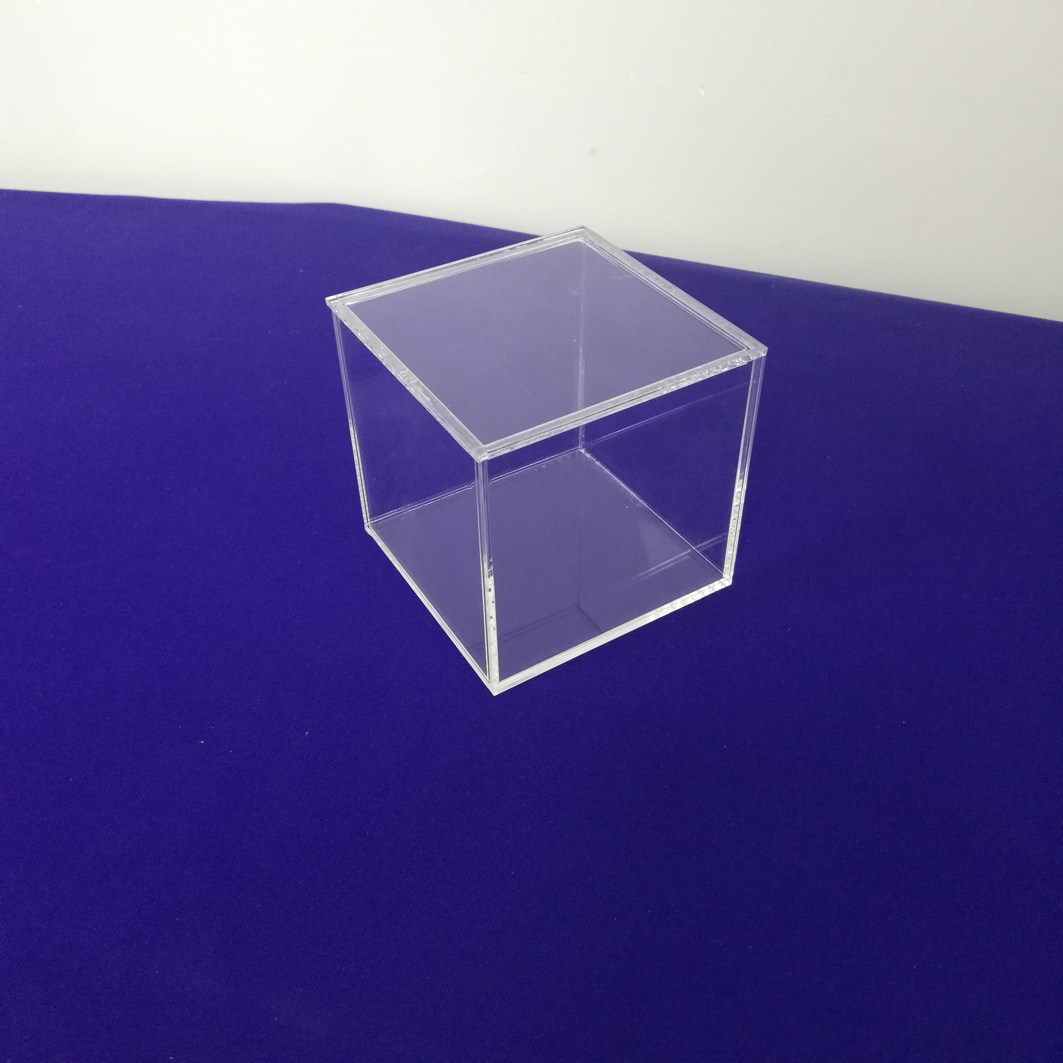 6 sided Crystal Clear Acrylic Display Storage Boxes Cube wholesale