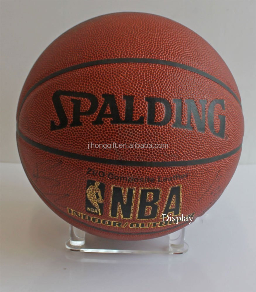 Jihong Deluxe Acrylic Ball Stand - Hold Football, Basketball, Volleyball or Soccer Ball - Display Stand or Holder