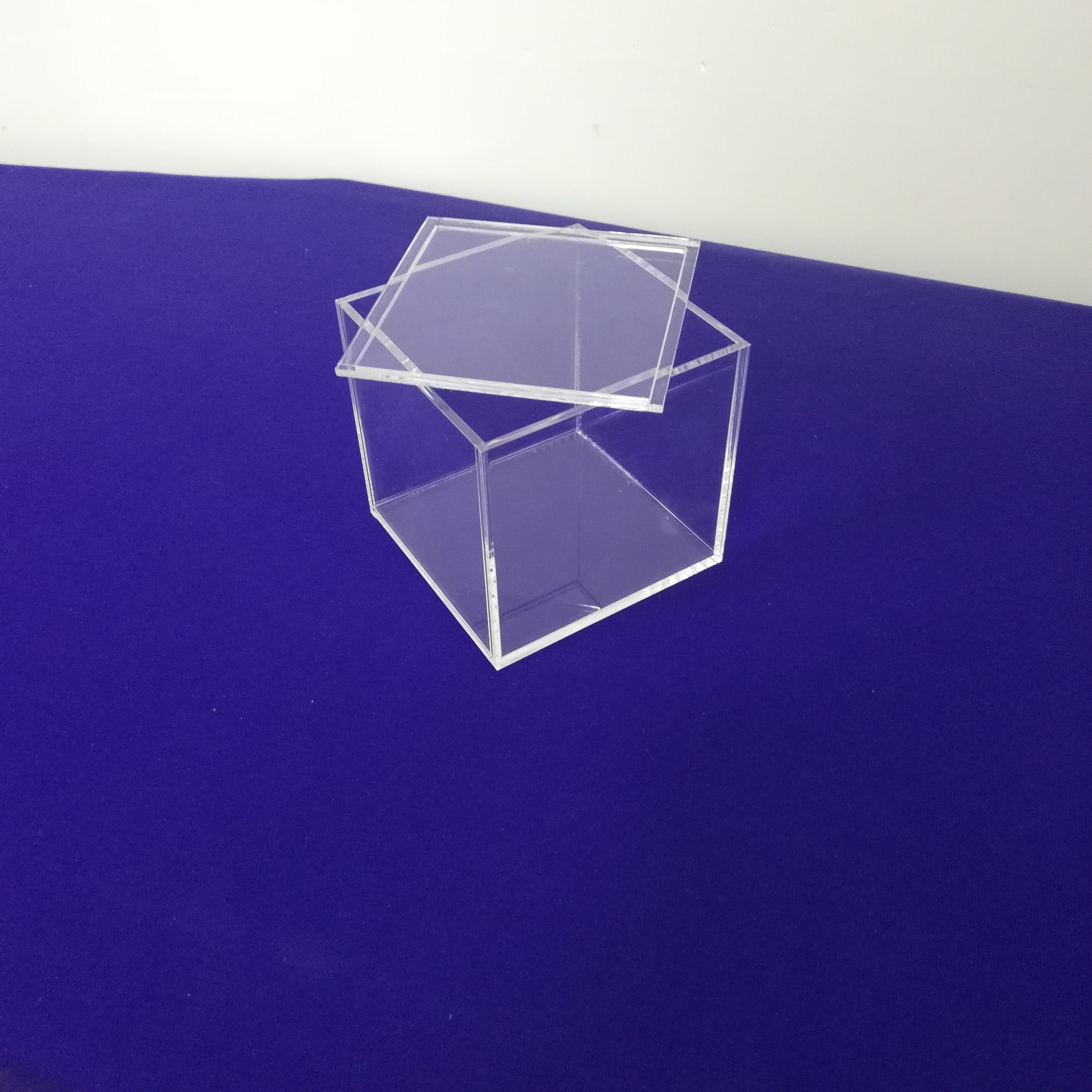 6 sided Crystal Clear Acrylic Display Storage Boxes Cube wholesale