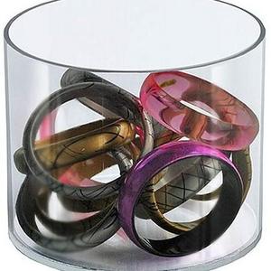 Clear Acrylic Cylinder Display Container Vase Round Riser Storage Box