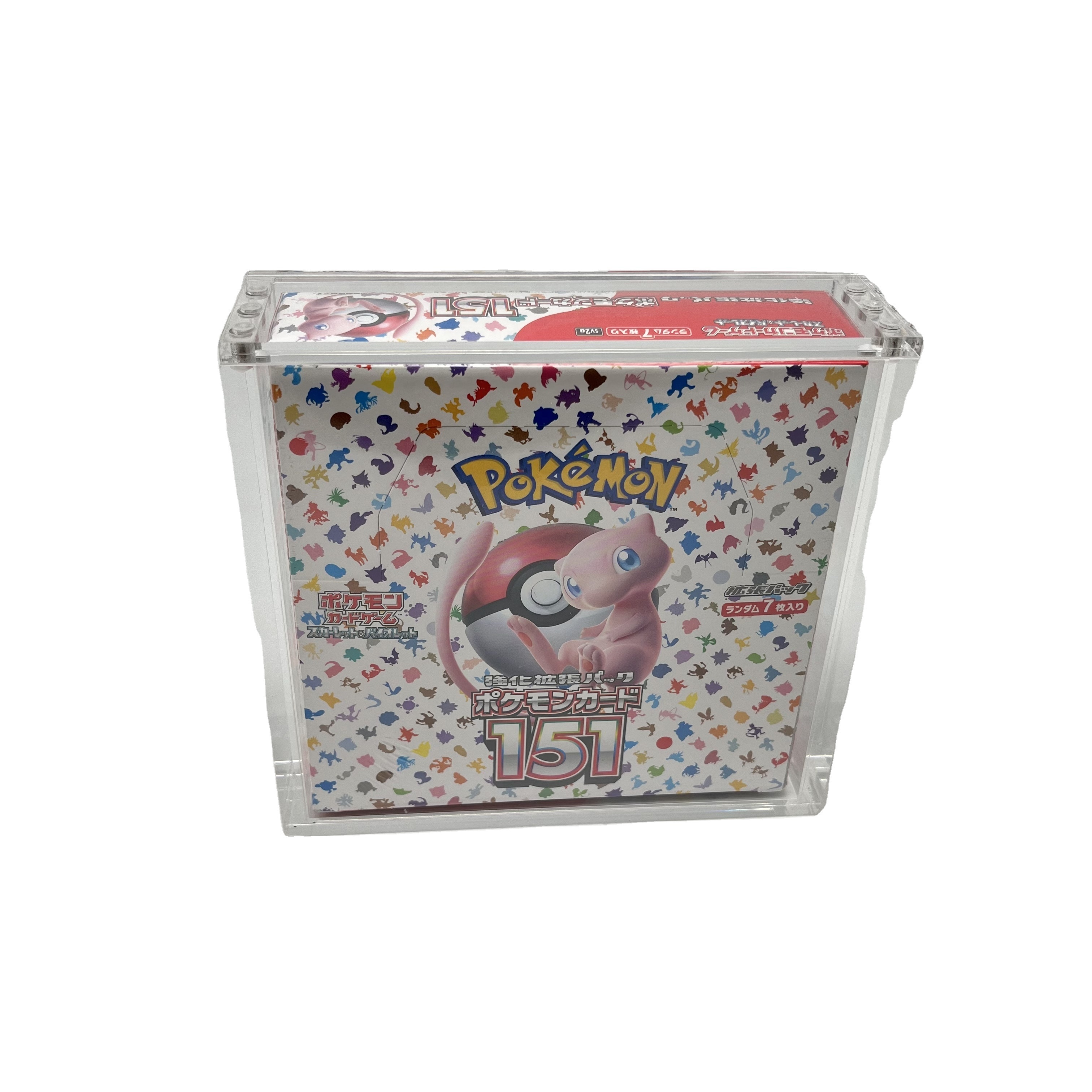 JIHONG Custom Clear Acrylic Pokemon 151 Booster Box Display Case Protector TCG Japanese Pokemon Card 151 Case With Strong Magnet