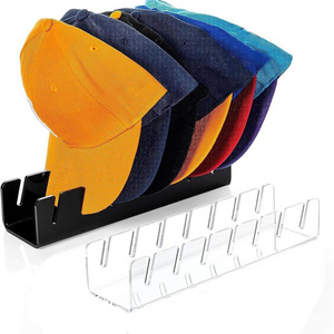 Acrylic Hat Organiser Stand for Baseball Caps  Pack of 2 Stand Up Hat Racks for 14 Baseball Caps Display and Organiser