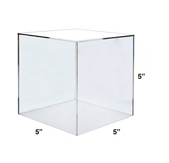 Premium Crystal Clear Acrylic 5 Sided Display case 2