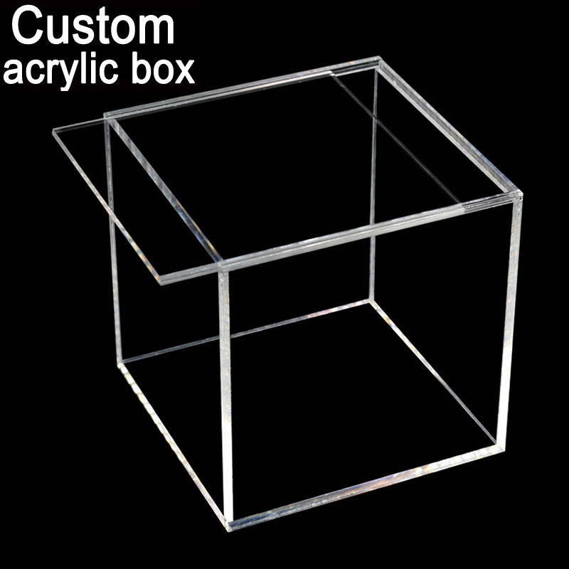 Acrylic box custom clear plexiglass acrylic display 5side box with lid/sliding lid Poke Poking mon Card Booster display box case