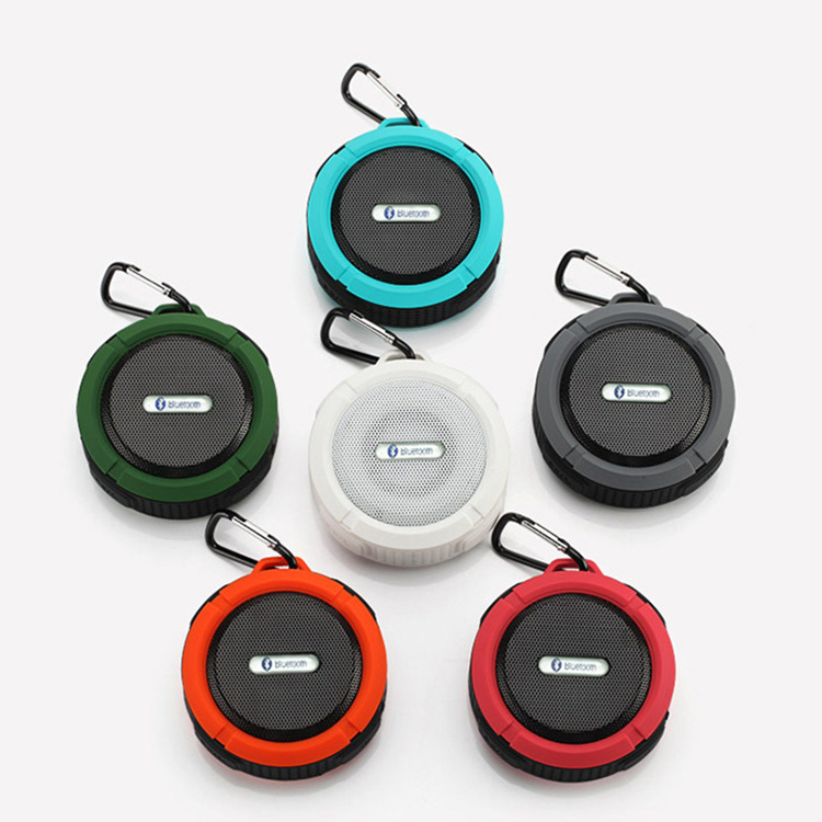 C6 IPX4 waterproof shower BT speaker with sucker hooker portable phone sport stereo wireless mini speaker