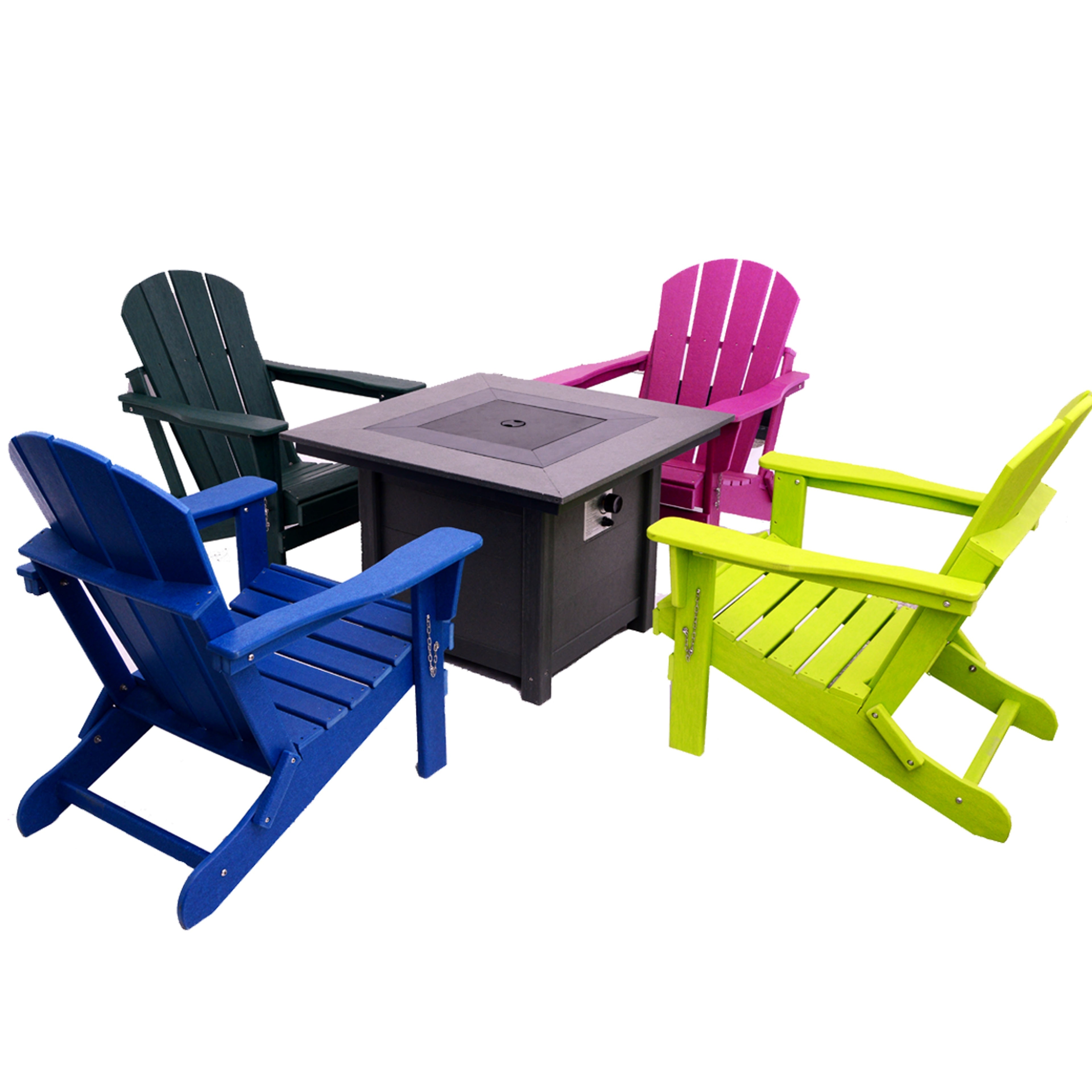 New Design Outdoor Furniture Recycled Plastic Poly Folding Adirondack Chairs