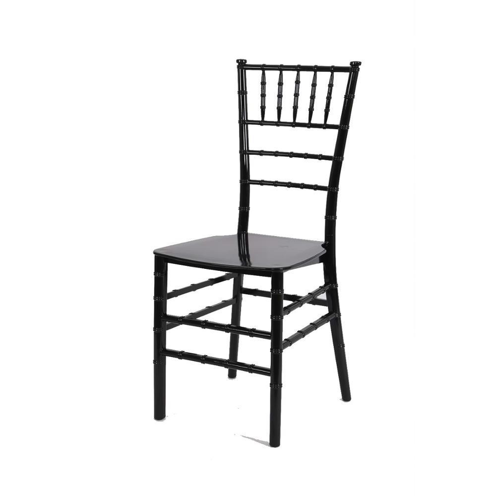 Black fancy resin wedding chairs furniture stackable