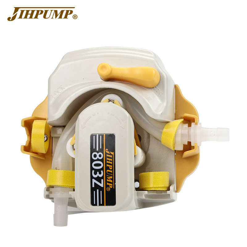 JIHPUMP 803Z  Food Grade Pump 12V Large Flow 4L/min for Dosing Viscous Syrup Ketchup Liquid with Tubing Peristaltic Pump 24V