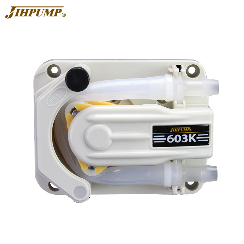 JIHPUMP 12v/24v DC gear motor micro peristaltic pump for Drink juice/syrup of flow rate 3L/min