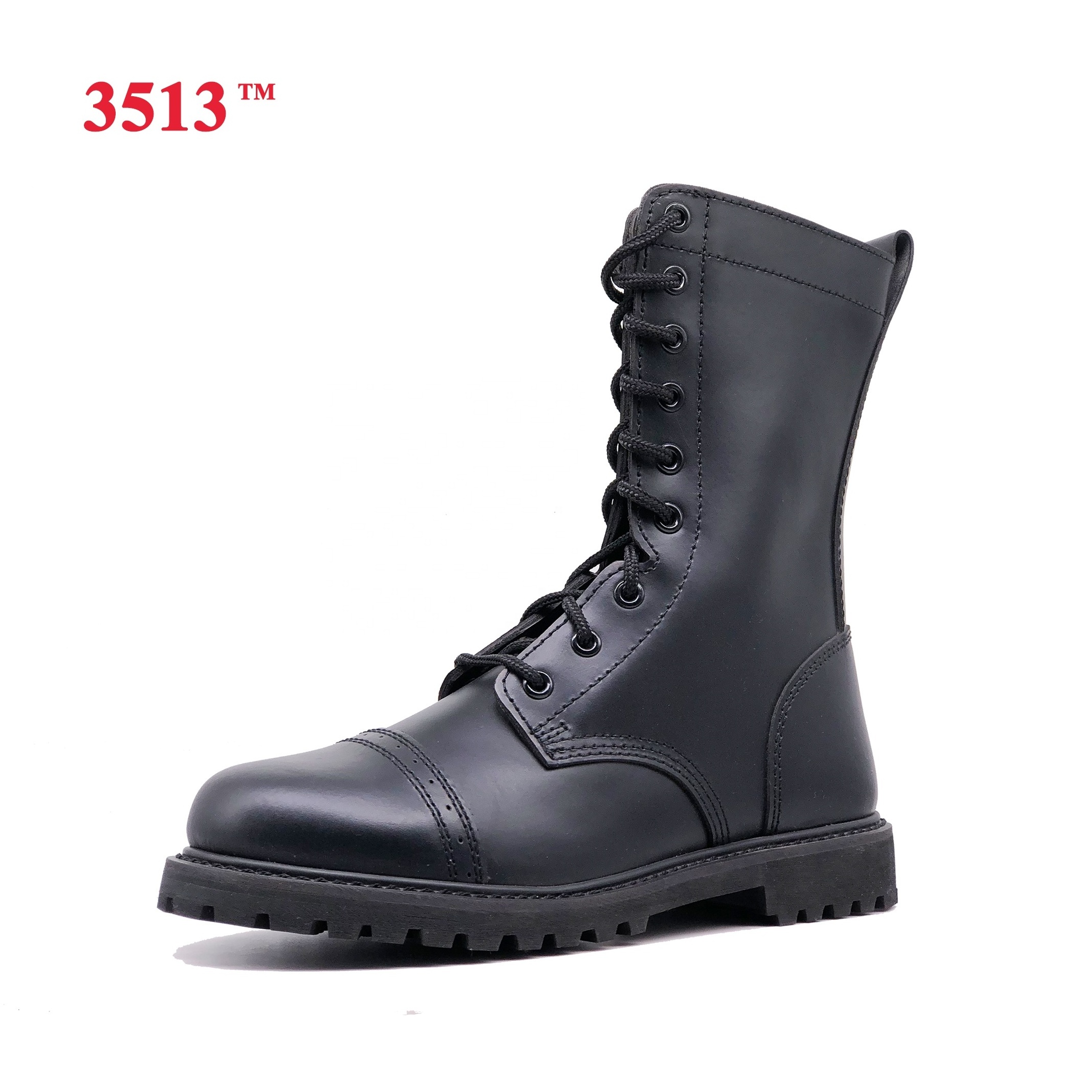 men leather goodyear combat boots black original tactical boots