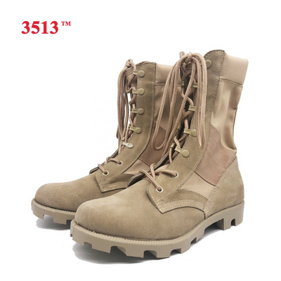 sand color nubuck ankle desert leather combat boots for men shoes