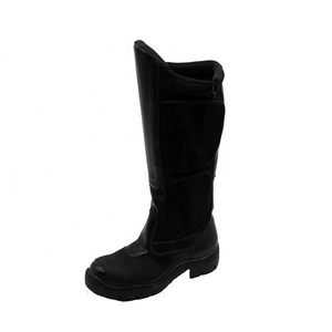 Discount price China factory high quality men's black tall leather boots classic high-end protection design