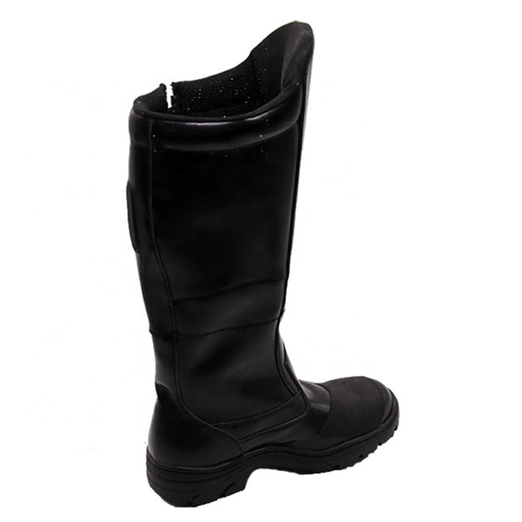 Discount price China factory high quality men's black tall leather boots classic high-end protection design