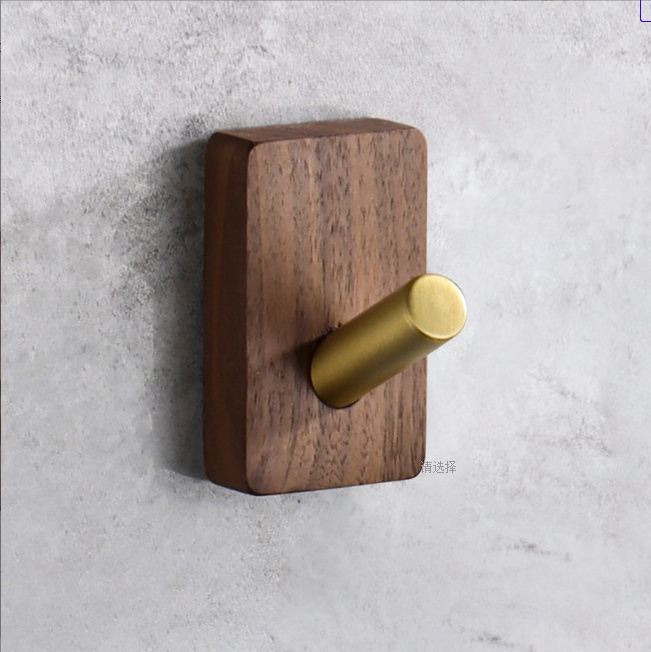 Closets Bamboo Wood Key Hooks for Hanging Coats Hats and Bags Natural Rust Resistant Hanger Wall Bonded Hooks