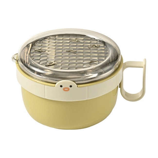 Colorful Leak Proof 304 Stainless Steel Lunch Box Insulated Noodle Soup Bowl with Lid Bento Box