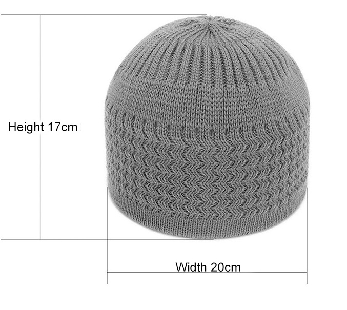 Islamic Arab Crochet Kufi Hat Neutral style knitted Jacquard Prayer Cap Muslim Kufi hat for Men