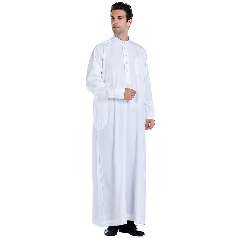 Wholesale Moroccan Mens Jubba Thawb Thobe Kaftan Islamic Dress Arab Men Daffah Thobes Islamic Clothing